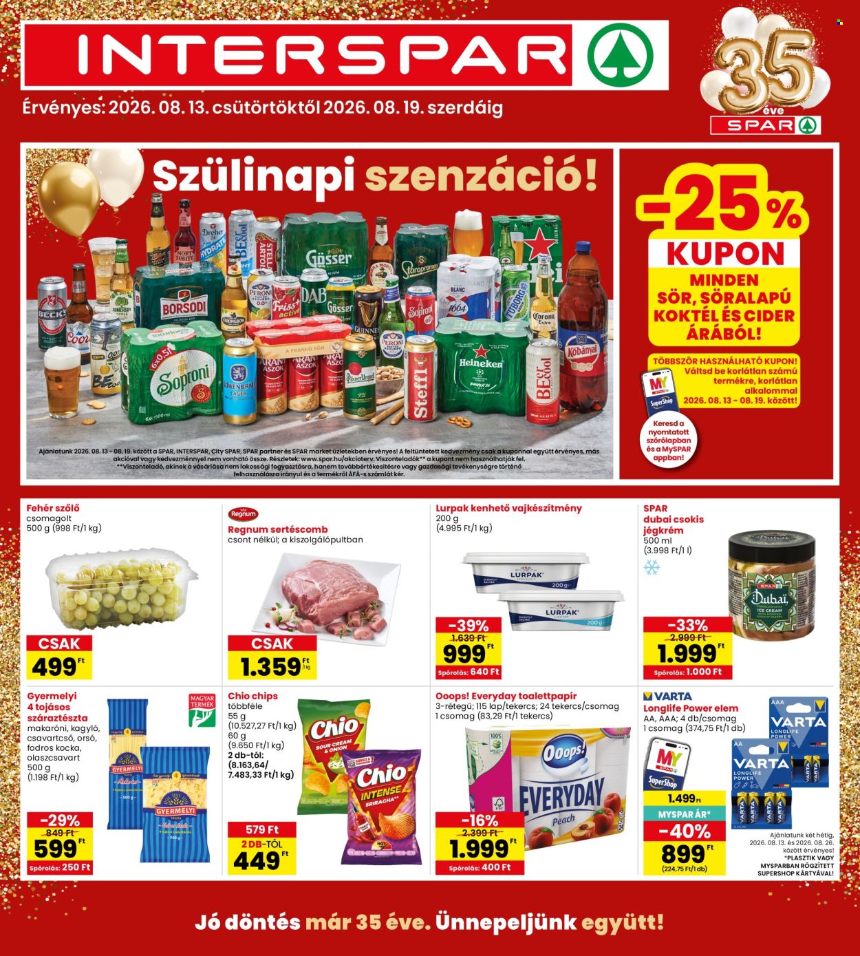 INTERSPAR akciós újságok - 2026.08.13 - 2026.08.19. Oldal 1
