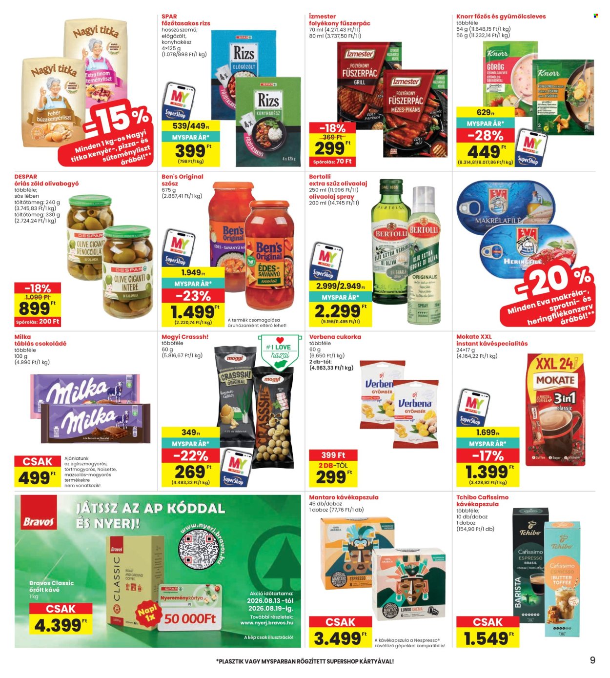 INTERSPAR akciós újságok - 2026.08.13 - 2026.08.19. Oldal 9