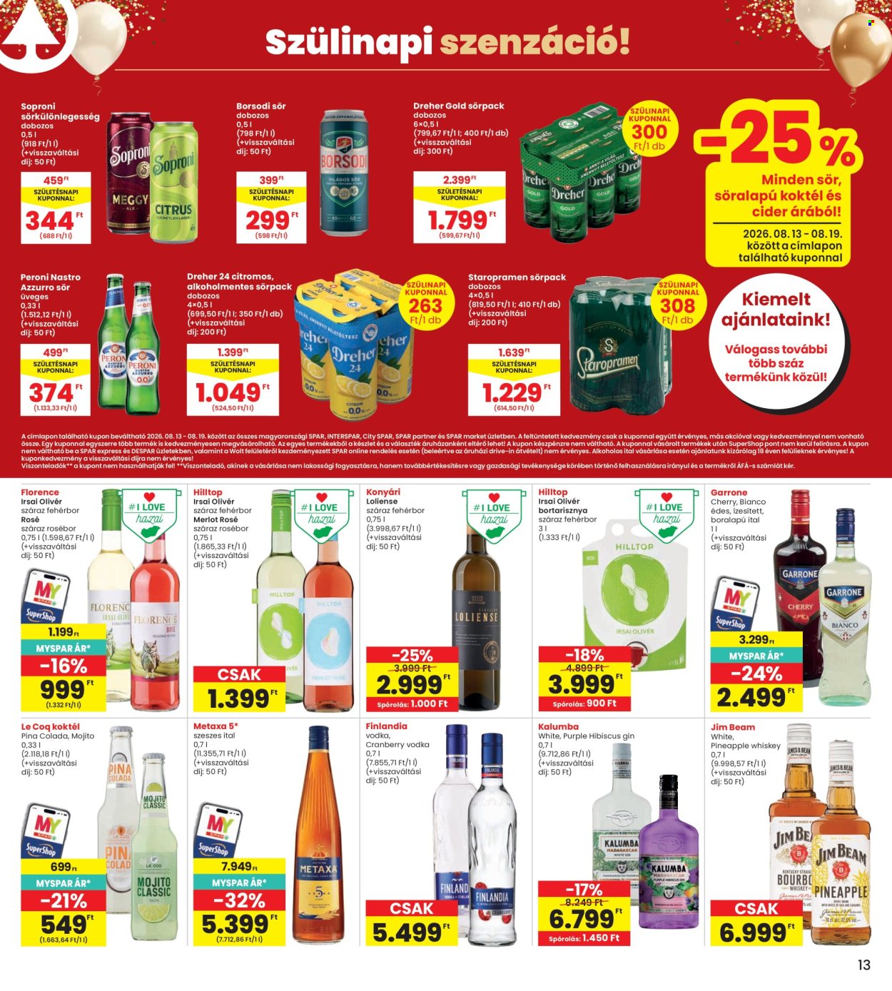 INTERSPAR akciós újságok - 2026.08.13 - 2026.08.19. Oldal 13