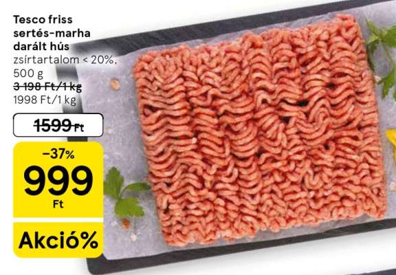 Tesco friss sertés-marha darált hús