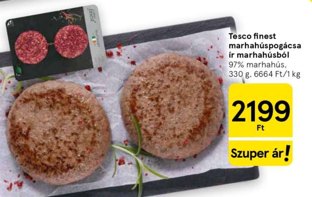 Tesco finest marhahúspogácsa ír marhahúsból