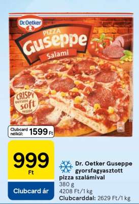 Dr. Oetker Guseppe gyorsfagyasztott pizza szalámival