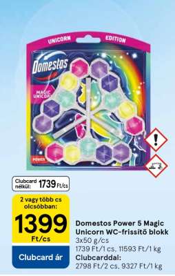 Domestos Power 5 Magic Unicorn WC-frissítő blokk