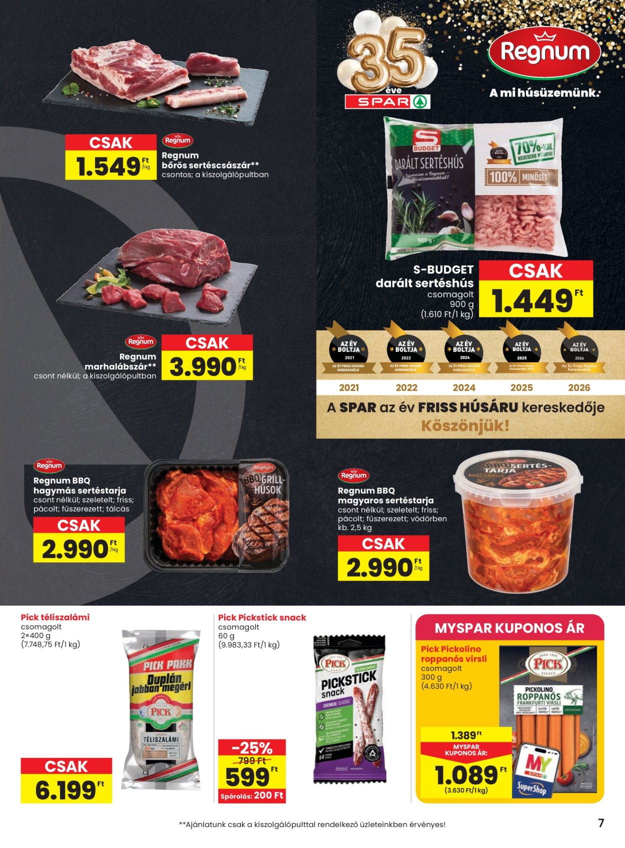 SPAR akciós újságok - 2026.08.13 - 2026.08.19. Oldal 7