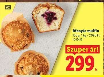 Áfonyás muffin