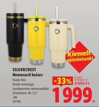 SILVERCREST Nemesacél kulacs