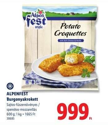 Alpenfest Burgonyakrokett