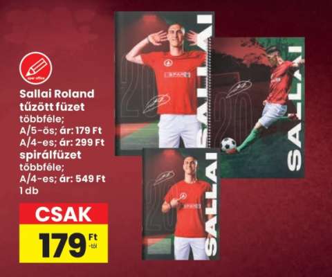 Sallai Roland tűzött füzet többféle