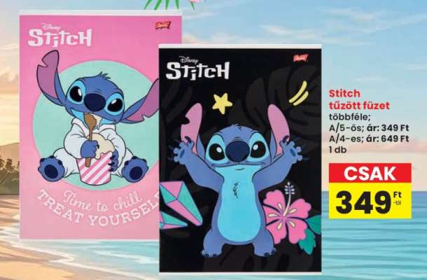 Stitch tűzött füzet