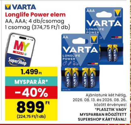VARTA Longlife Power elem