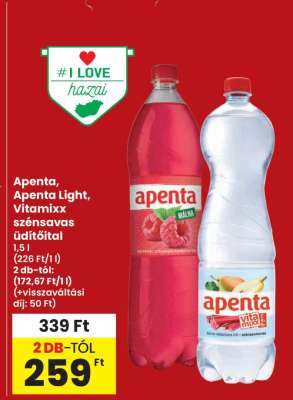 Apenta, Apenta Light, Vitamixx szénsavas üdítőital