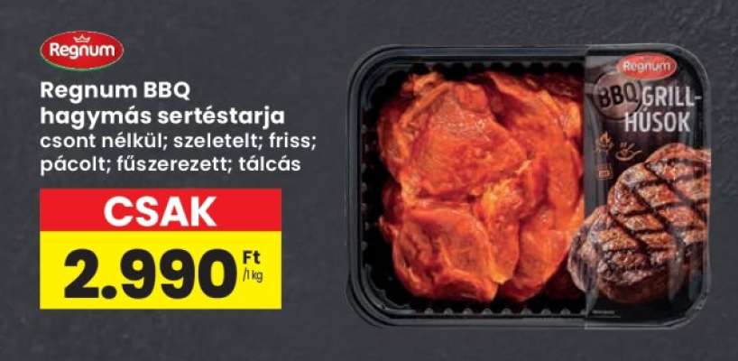 Regnum BBQ hagymás sertéstarja