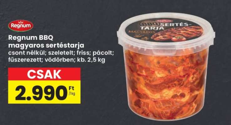Regnum BBQ magyaros sertéstarja