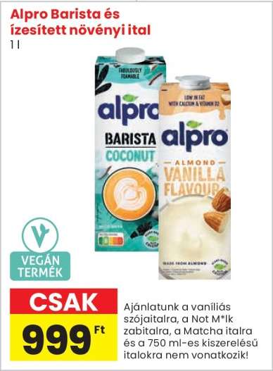 Alpro Barista és ízesített növényi ital