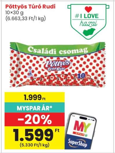 PÖTTYÖS Túró Rudi