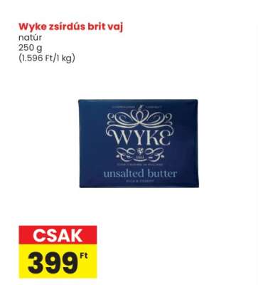 Wyke zsírdús brit vaj