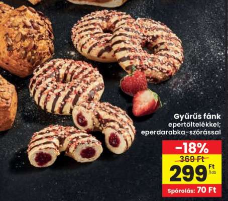 GYŰRŰS FÁNK EPERTÖLTELÉKKEL, EPERDARABKA SZÓRÁSSAL