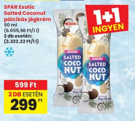SPAR Exotic Salted Coconut pálcikás jégkrém
