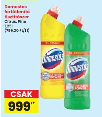 Domestos fertőtlenítő tisztítószer