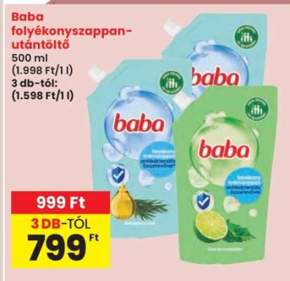 Baba folyékony szappan utántöltő