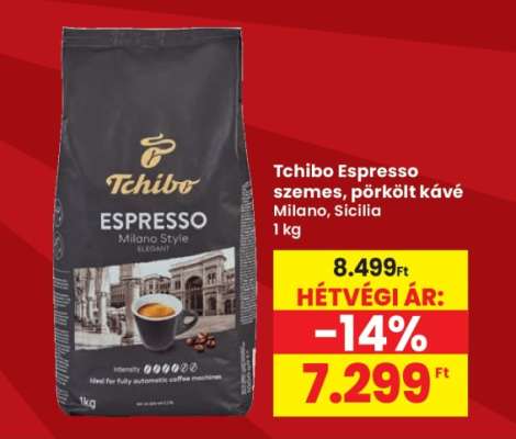 Tchibo Espresso szemes, pörkölt kávé