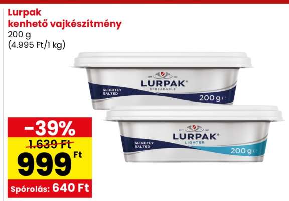 LURPAK Kenhető vajkészítmény