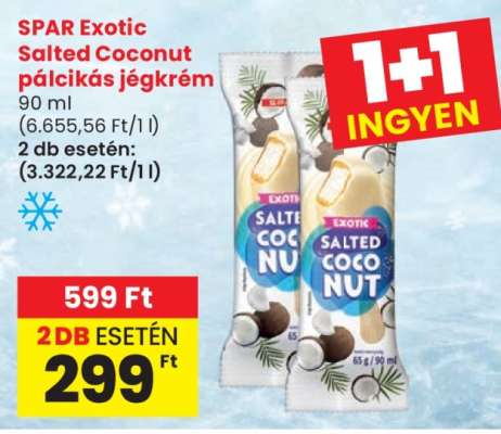SPAR Exotic Salted Coconut pálcikás jégkrém