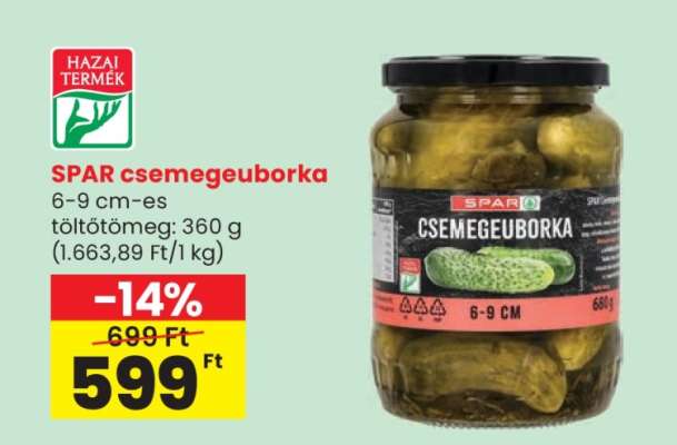 SPAR csemegeuborka