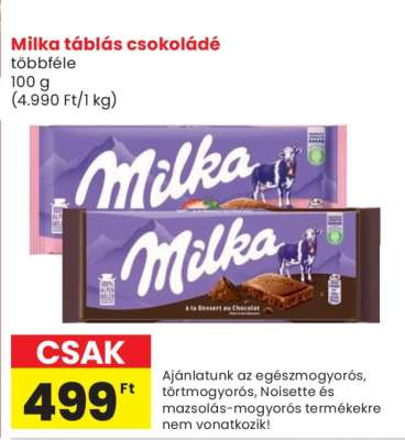 MILKA Táblás csokoládé