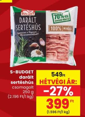 S-BUDGET darált sertéshús
