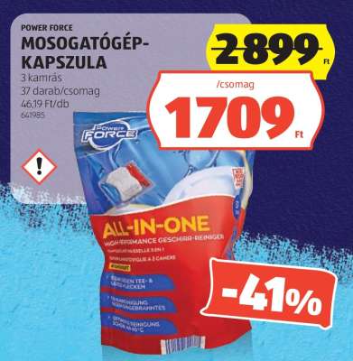 POWER FORCE MOSOGATÓGÉP-KAPSZULA