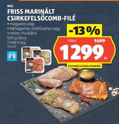 Friss Marinált Csirkefelsőcomb-filé