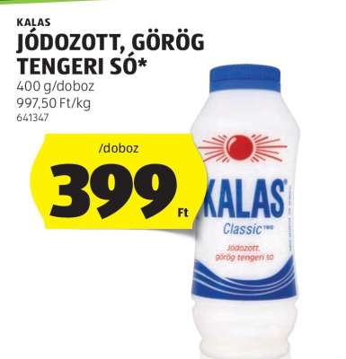 KALAS JÓDOZOTT GÖRÖG TENGERI SÓ