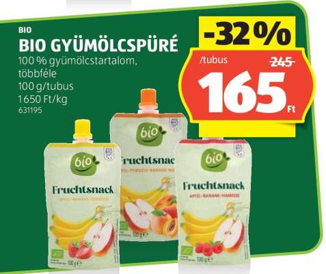 Bio gyümölcspüré