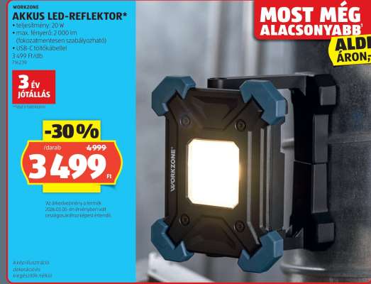 WORKZONE AKKUS LED-REFLEKTOR