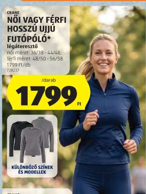 Női vagy férfi hosszú ujjú futópóló