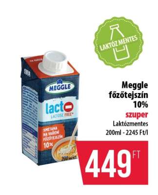 Meggle főzőtejszín 10%