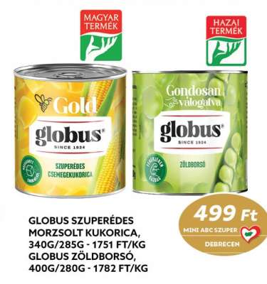 Globus Szuperédes Morzsolt Kukorica és Zöldborsó