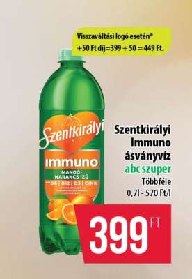 Szentkirályi Immuno ásványvíz