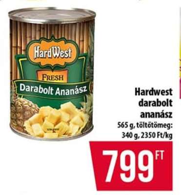 Hardwest darabolt ananász