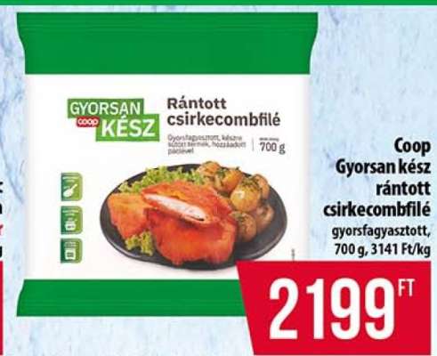 Coop GYORSAN KÉSZ rántott csirkecombfilé