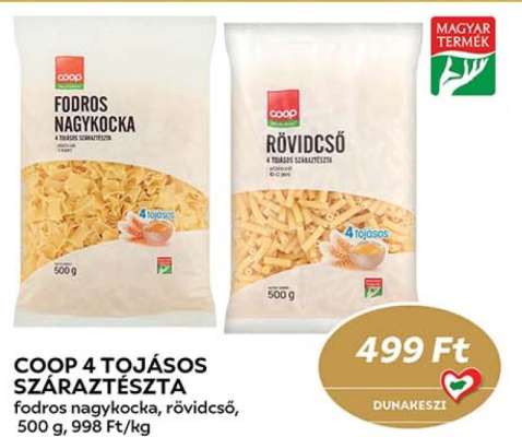 Coop 4 tojásos száraztészta