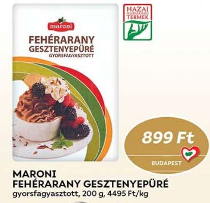 Maroni Fehérarany gesztenyepüré