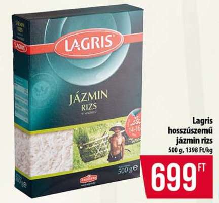 Lagris hosszúszemű jázmin rizs
