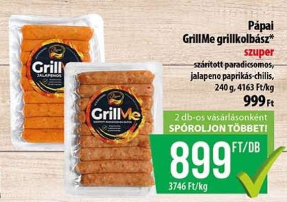 Pápai GrillMe grillkolbász