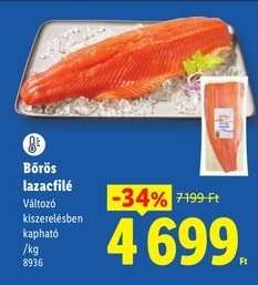 Bőrös lazacfilé