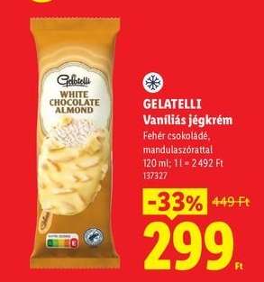 GELATELLI Vaníliás jégkrém