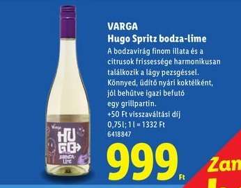 VARGA Hugo Spritz bodza-lime