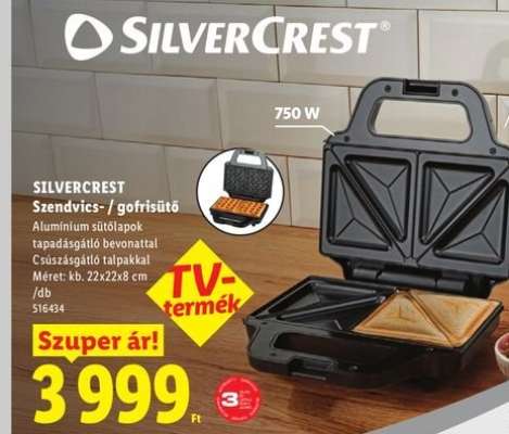 SILVERCREST Szendvics- / gofrisütő