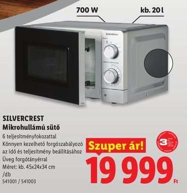 SILVERCREST Mikrohullámú sütő